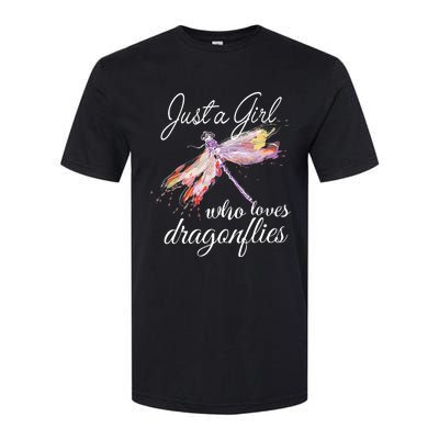 Just A Who Loves Dragonflies Entomologist Gift Softstyle CVC T-Shirt