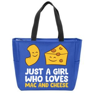 Just A Who Loves Mac And Cheese Love Macaroni Cheese Gift Zip Tote Bag