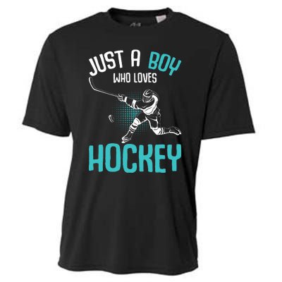 Just a who loves Hockey Player Ice Hockey Cooling Performance Crew T-Shirt