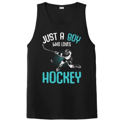 Just a who loves Hockey Player Ice Hockey PosiCharge Competitor Tank