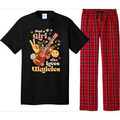 Just A Who Loves Ukulele Groovy Uke Player Musician Great Gift Pajama Set