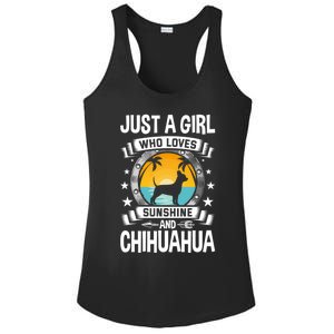 Just A Who Loves Sunshine And Chihuahua Cool Gift Ladies PosiCharge Competitor Racerback Tank