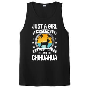 Just A Who Loves Sunshine And Chihuahua Cool Gift PosiCharge Competitor Tank