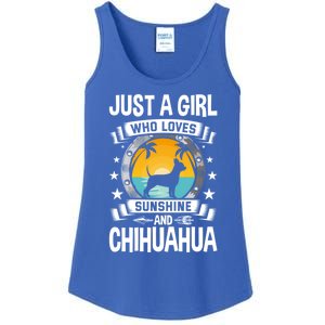 Just A Who Loves Sunshine And Chihuahua Cool Gift Ladies Essential Tank