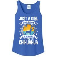 Just A Who Loves Sunshine And Chihuahua Cool Gift Ladies Essential Tank