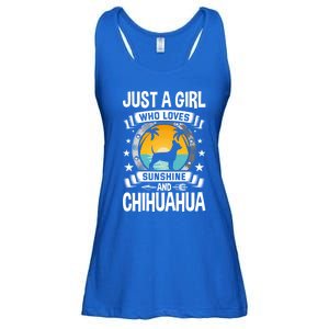 Just A Who Loves Sunshine And Chihuahua Cool Gift Ladies Essential Flowy Tank