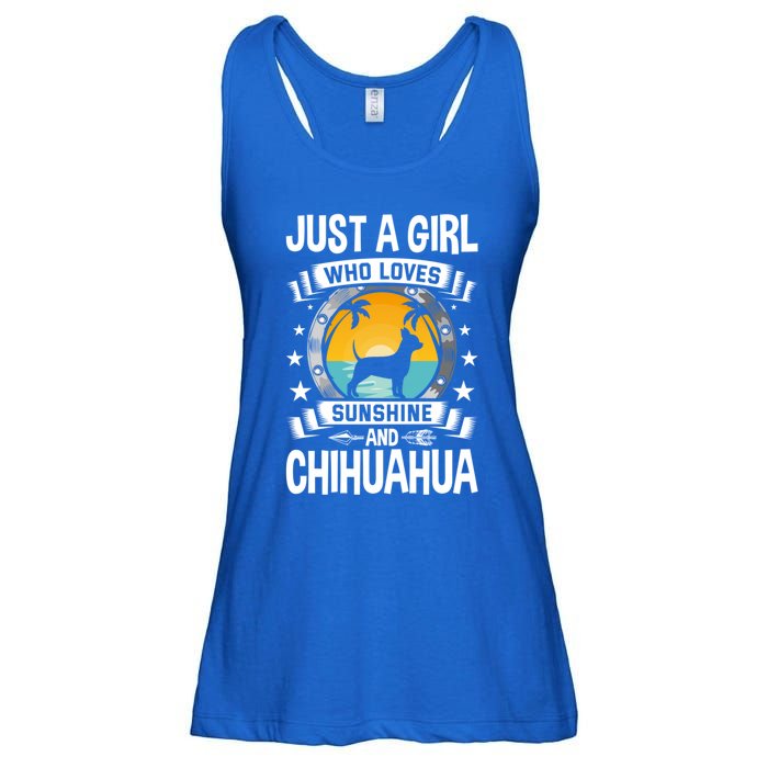 Just A Who Loves Sunshine And Chihuahua Cool Gift Ladies Essential Flowy Tank