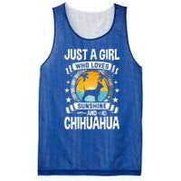 Just A Who Loves Sunshine And Chihuahua Cool Gift Mesh Reversible Basketball Jersey Tank