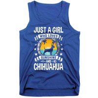 Just A Who Loves Sunshine And Chihuahua Cool Gift Tank Top