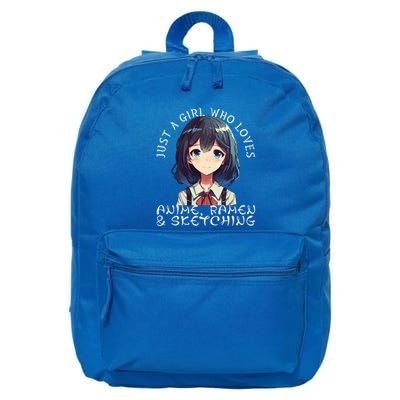 Just A Who Loves Anime Ra And Sketching Japan Anime Cool Gift 16 in Basic Backpack