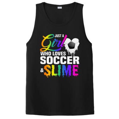 Just A  Who Loves Soccer and Slime Sports Gifts Teens PosiCharge Competitor Tank