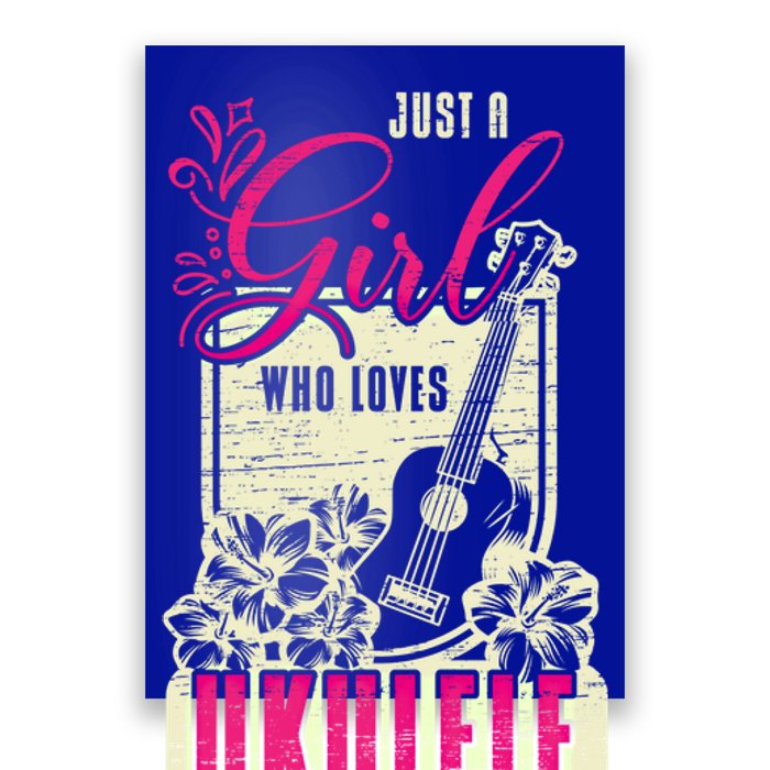 Just A Who Loves Ukulele Gift Poster