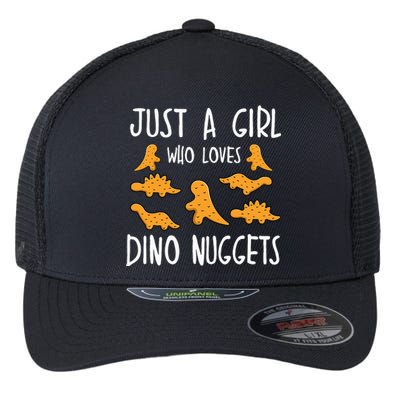 Just a Who Loves Dino Nuggets Merch Chicken Nuggets Flexfit Unipanel Trucker Cap