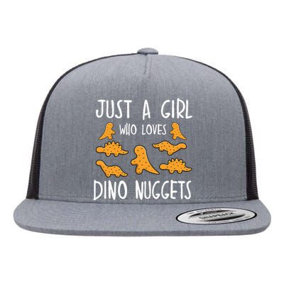 Just a Who Loves Dino Nuggets Merch Chicken Nuggets Flat Bill Trucker Hat