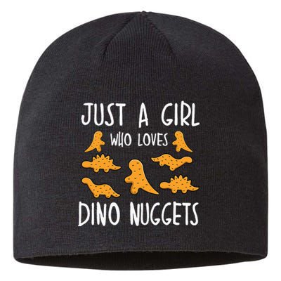 Just a Who Loves Dino Nuggets Merch Chicken Nuggets Sustainable Beanie