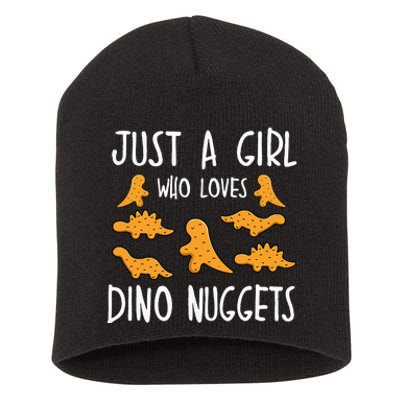 Just a Who Loves Dino Nuggets Merch Chicken Nuggets Short Acrylic Beanie