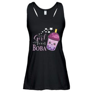 Just A Who Loves Boba Tea Boba Milk Tea Bubble Tea Ladies Essential Flowy Tank