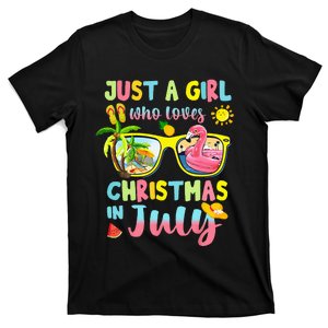 Just A Who Loves Christmas In July Summer  T-Shirt