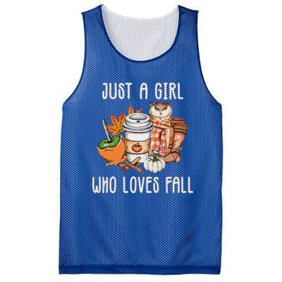 Just A Who Loves Fall Autumn Season Quote Retro Vintage Meaningful Gift Mesh Reversible Basketball Jersey Tank