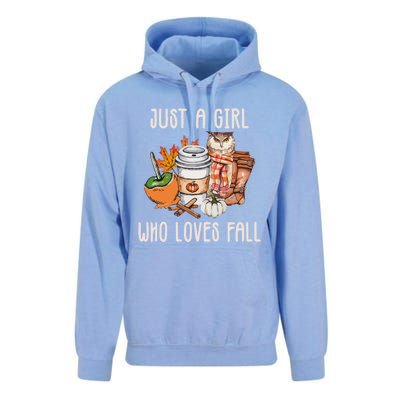 Just A Who Loves Fall Autumn Season Quote Retro Vintage Meaningful Gift Unisex Surf Hoodie