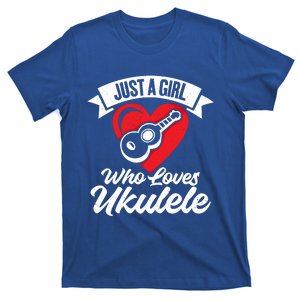 Just A Who Loves Ukulele Uke Music Ukulele Musician Gift T-Shirt