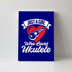 Just A Who Loves Ukulele Uke Music Ukulele Musician Gift Canvas