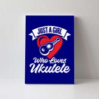 Just A Who Loves Ukulele Uke Music Ukulele Musician Gift Canvas