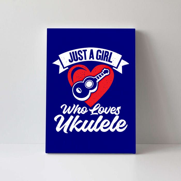 Just A Who Loves Ukulele Uke Music Ukulele Musician Gift Canvas