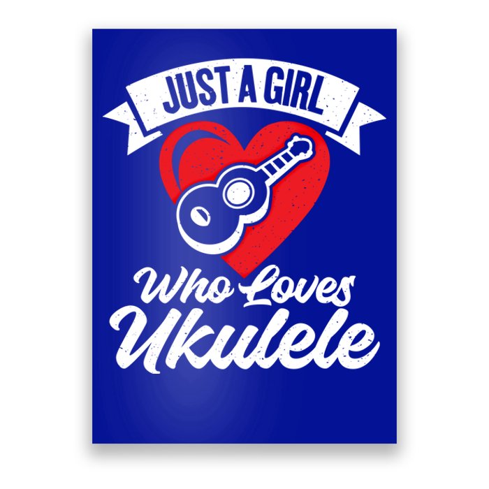 Just A Who Loves Ukulele Uke Music Ukulele Musician Gift Poster