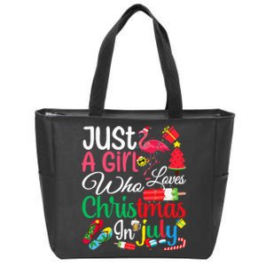 just a who loves christmas in july  Summer Zip Tote Bag