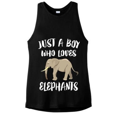 Just A Who Loves Elephants Elephant Lover Ladies PosiCharge Tri-Blend Wicking Tank