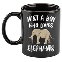 Just A Who Loves Elephants Elephant Lover 11oz C Handle Ceramic Mug