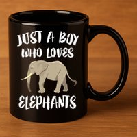 Just A Who Loves Elephants Elephant Lover 11oz C Handle Ceramic Mug