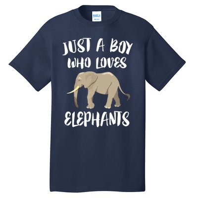 Just A Who Loves Elephants Elephant Lover Tall T-Shirt