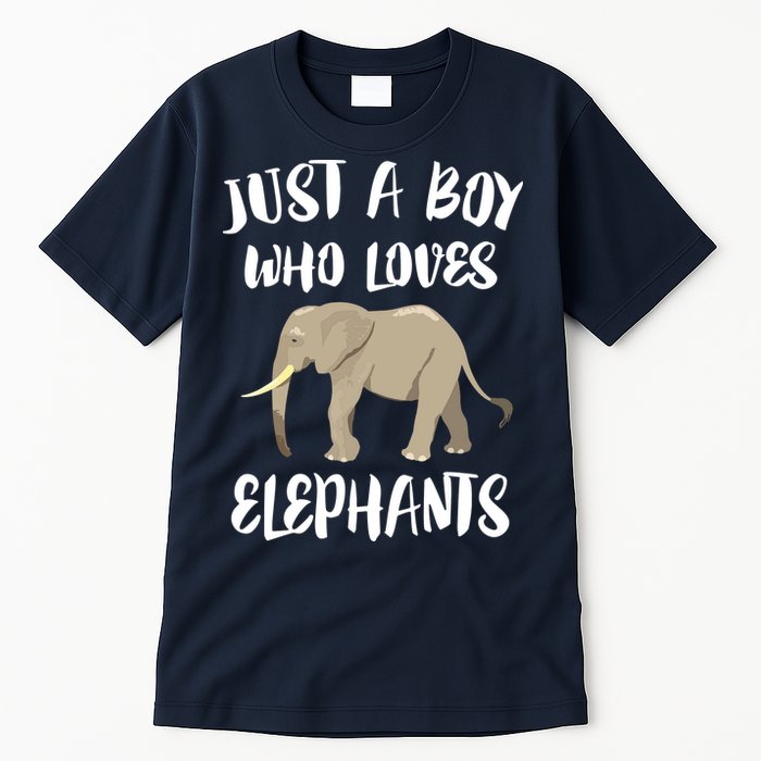 Just A Who Loves Elephants Elephant Lover Tall T-Shirt
