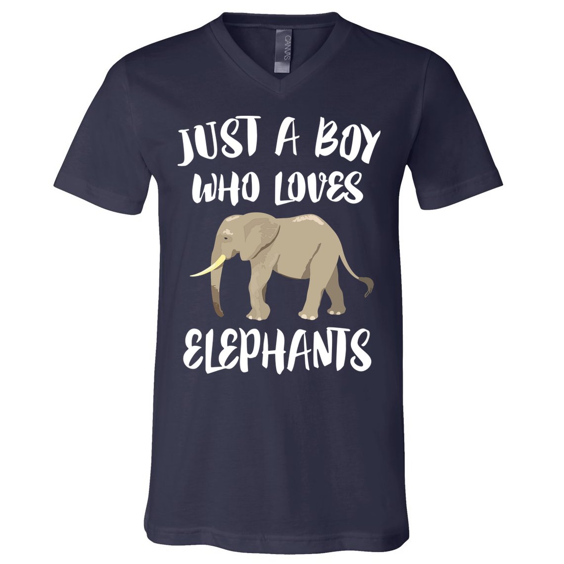 Just A Who Loves Elephants Elephant Lover V-Neck T-Shirt