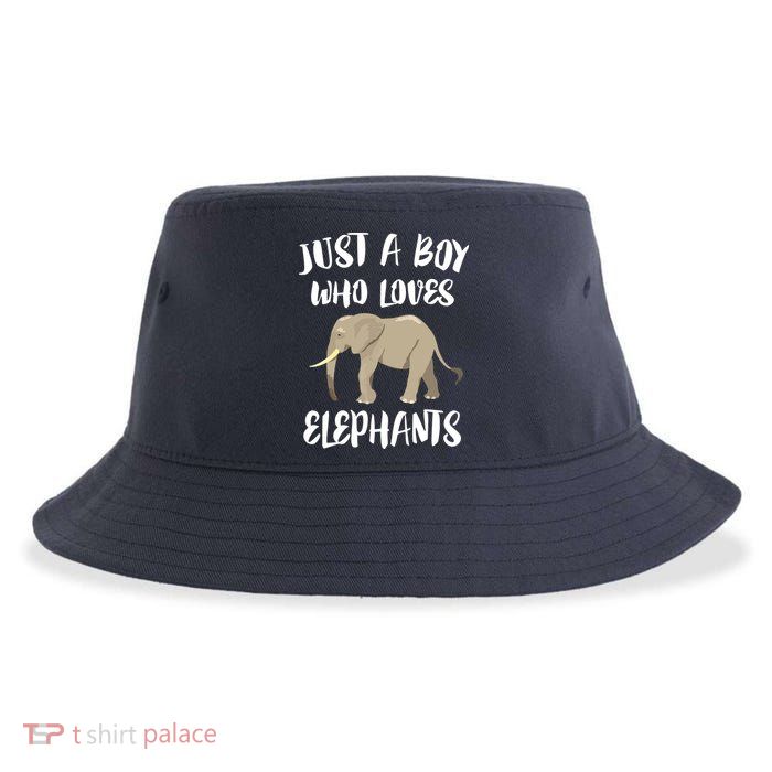 Just A Who Loves Elephants Elephant Lover Sustainable Bucket Hat