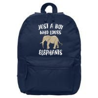 Just A Who Loves Elephants Elephant Lover 16 in Basic Backpack