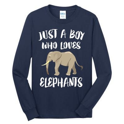 Just A Who Loves Elephants Elephant Lover Tall Long Sleeve T-Shirt