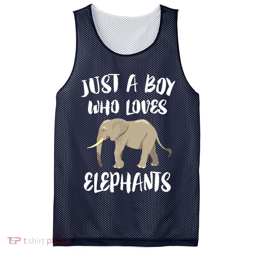 Just A Who Loves Elephants Elephant Lover Mesh Reversible Basketball Jersey Tank