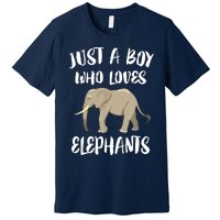 Just A Who Loves Elephants Elephant Lover Premium T-Shirt