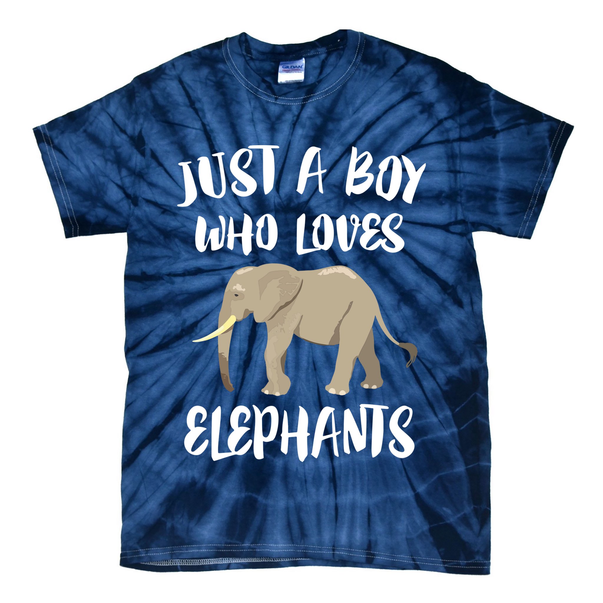 Just A Who Loves Elephants Elephant Lover Tie-Dye T-Shirt