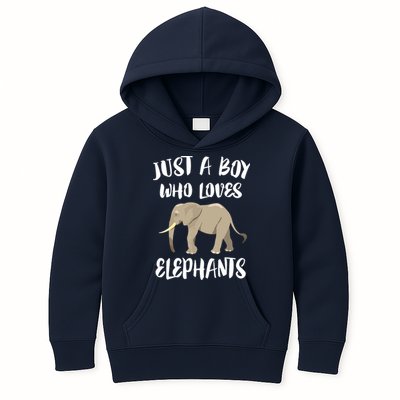 Just A Who Loves Elephants Elephant Lover Kids Hoodie