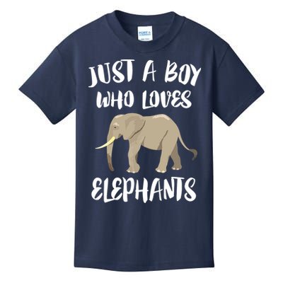 Just A Who Loves Elephants Elephant Lover Kids T-Shirt
