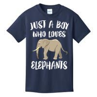 Just A Who Loves Elephants Elephant Lover Kids T-Shirt