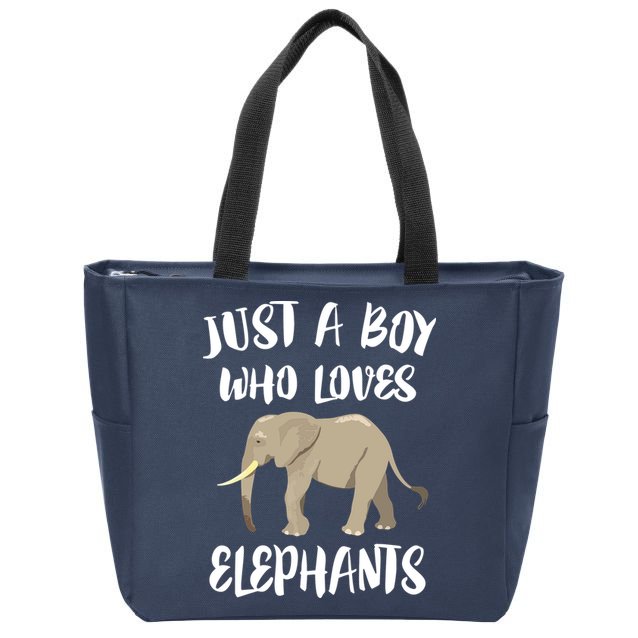 Just A Who Loves Elephants Elephant Lover Zip Tote Bag