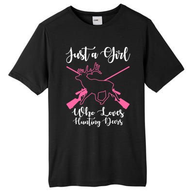 Just A Who Loves Hunting Deers Huntress Cool Gift Tall Fusion ChromaSoft Performance T-Shirt