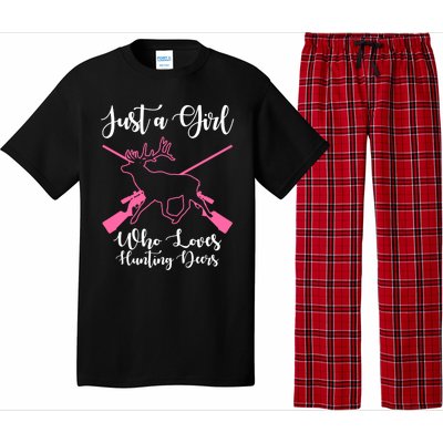 Just A Who Loves Hunting Deers Huntress Cool Gift Pajama Set