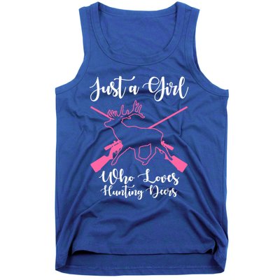 Just A Who Loves Hunting Deers Huntress Cool Gift Tank Top