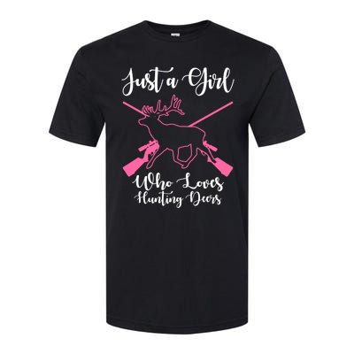 Just A Who Loves Hunting Deers Huntress Cool Gift Softstyle CVC T-Shirt